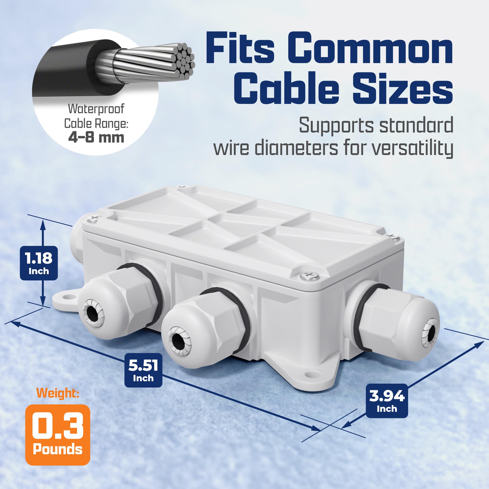 Sully Waterproof Junction Box - IP65 Protection -6 Sully Waterproof Junction Box - IP65 Protection -6