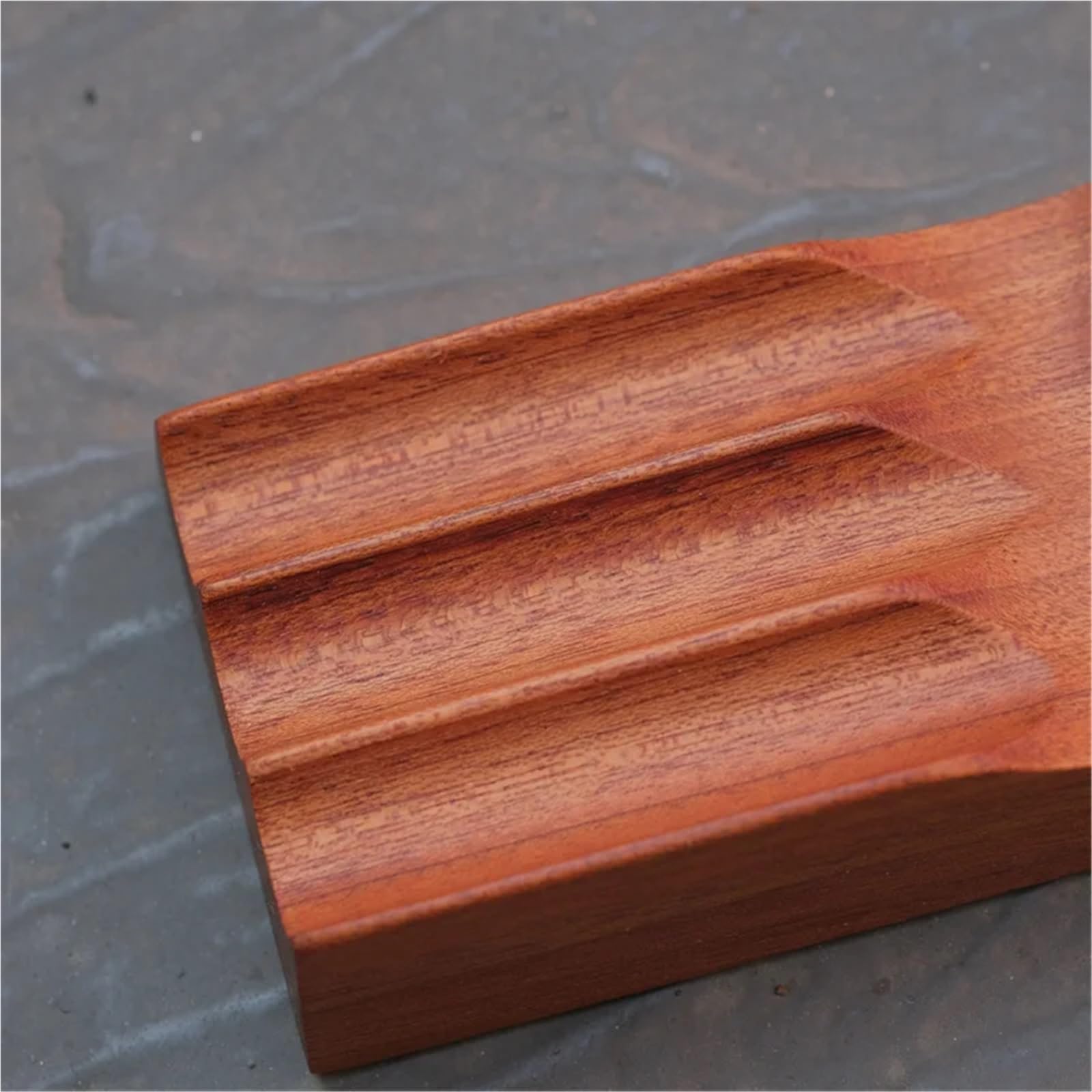 Étagère for stylos plume, support de stylo à trois canaux, présentoir de table en bois d'acajou à trois canaux