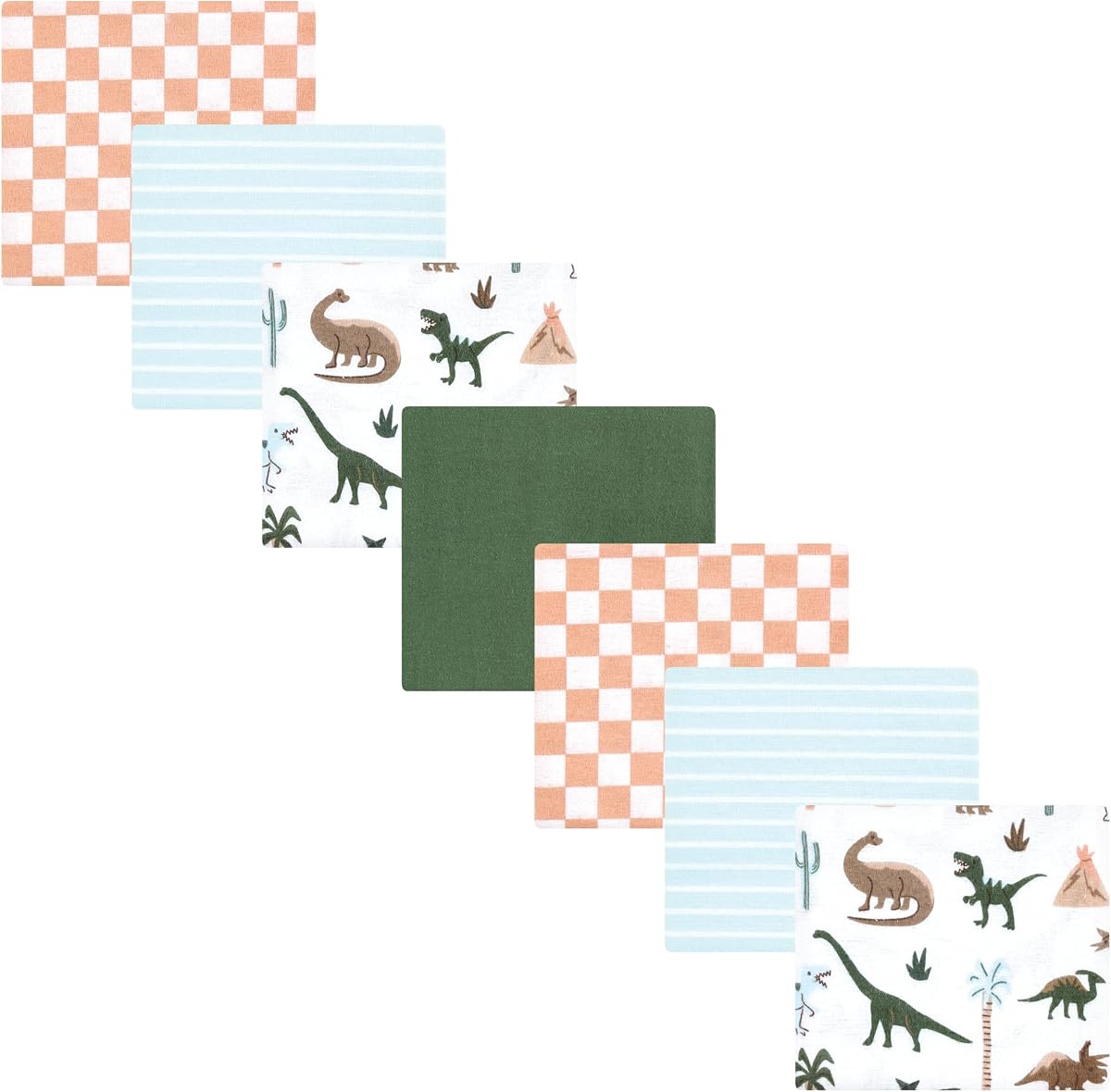 Hudson Baby - Juego de mantas unisex de franela de algodón y poliéster, diseño de dinosaurio retro, talla única