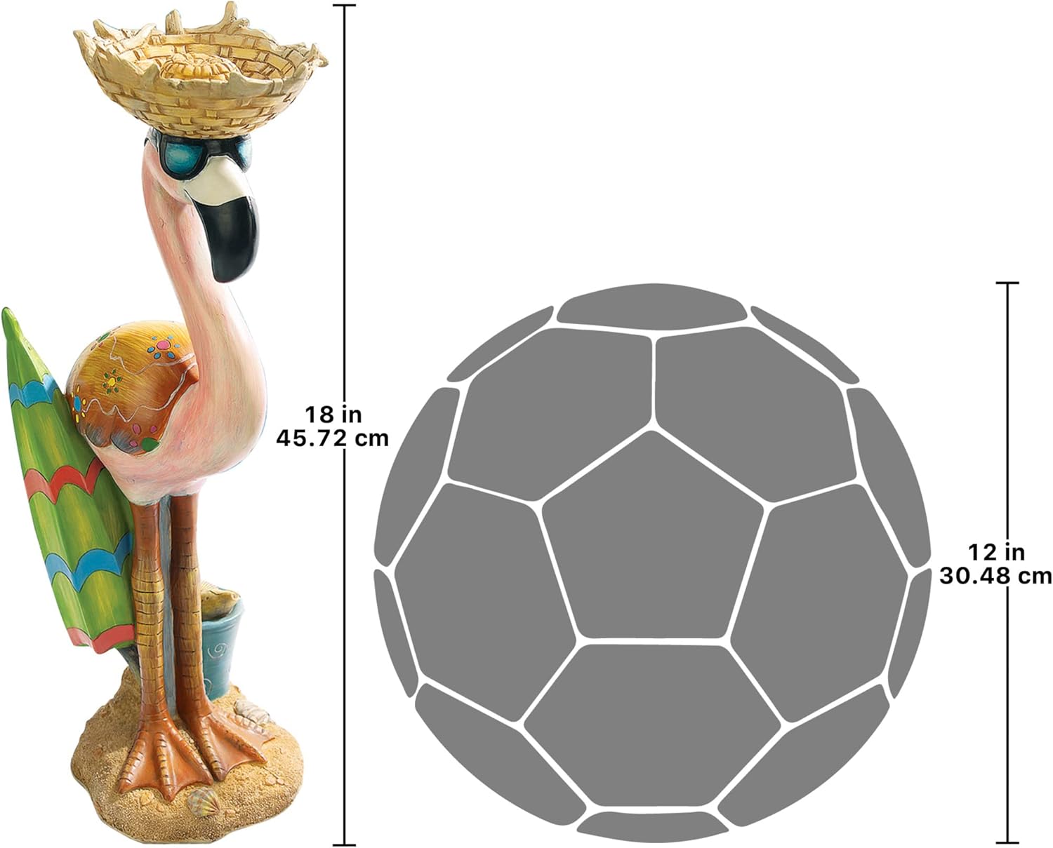 Luau Larry the Flamingo Pink Flamingo Garden Statue