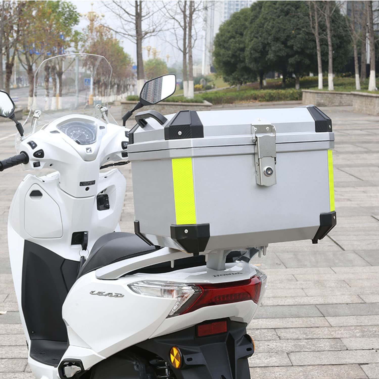 Kufer motocyklowy, Kufer motocyklowy,Uniwersalny kufer centralny, bagażnik 45L, 57L z blokadą bezpieczeństwa - zawiera poduszkę tylną, wodoodporny pojemnik na k