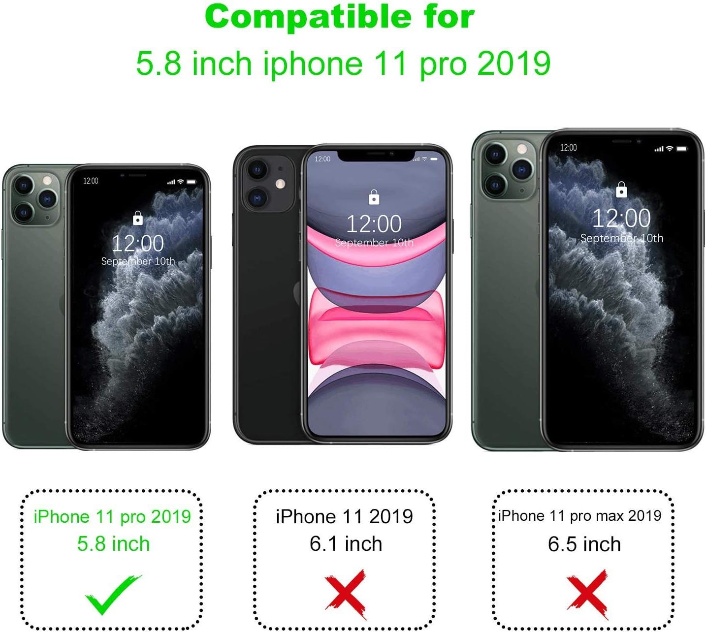 Migeec Compatible with iPhone 11 Pro Case - Clear Soft TPU Bumper [Shock-Absorbing] Full Protection Phone Case for iPhone 11 Pro, Crystal Clear
