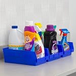 Akro-Mils 30130 Plastic Shelf Bins, Heavy Duty Storage Bins for Garage, Closet, and Drawer Organization, 12" x 6-1/2" x 4", Blue, 12-Pack