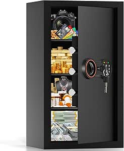 6.0 Cu Ft Large Home Safe with Combination Lock and Alarm System