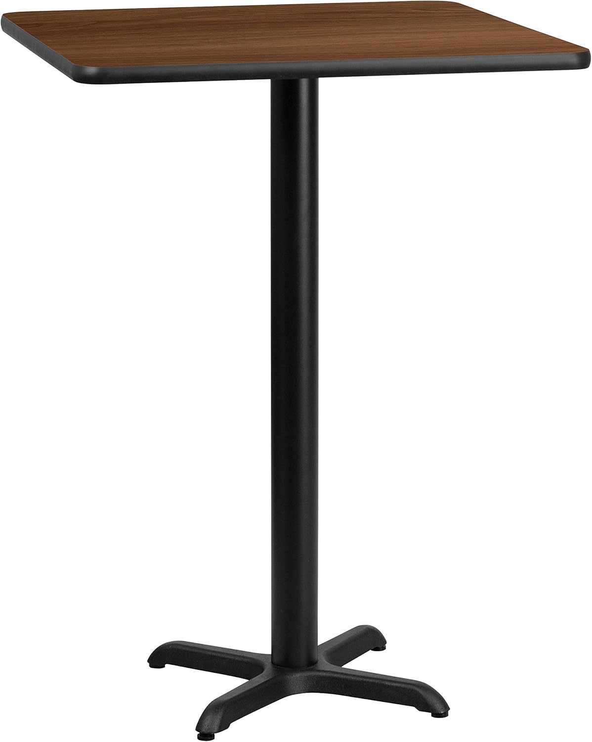 Flash Furniture 24'' Square Mahogany Laminate Table Top with 22'' x 22'' Bar Height Table Base