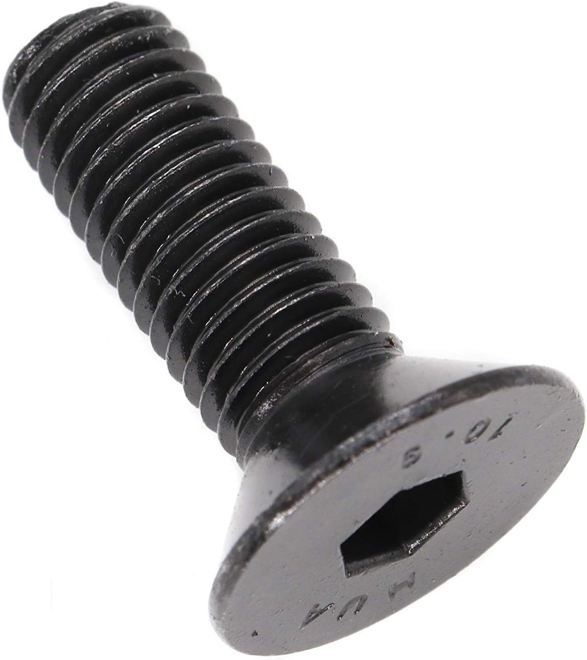 10pcs M10 Black Flat Hex Socekt Cap Bolts 10.9 Grade Alloy Steel (M10x16mm)