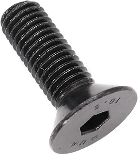 binifiMux 10pcs M10 Black Flat Hex Socekt Cap Bolts 10.9 Grade Alloy Steel (M10x25mm)
