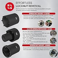 Vista 5 de Kit de herramientas de enchufe de tuerca de husillo, 5 piezas de eje de bloqueo de tuerca de bloqueo de eje conjunto de 1/2 pulgada para Ford Dana