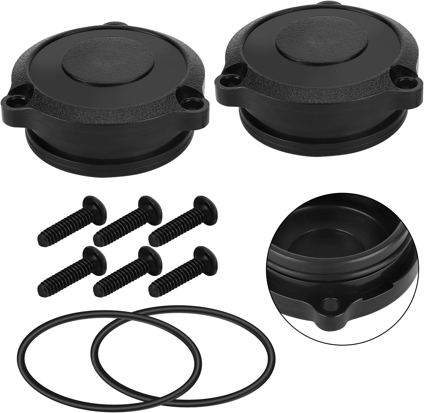 JAVIK 2Pcs Front Wheel Cap Fit for Polaris Scrambler Sportsman Xplorer Ranger Die-sel Worker Magnum Big Boss Xpedition 250 300 335 325 400 425 455 500 1996-2009, OEM#5432611