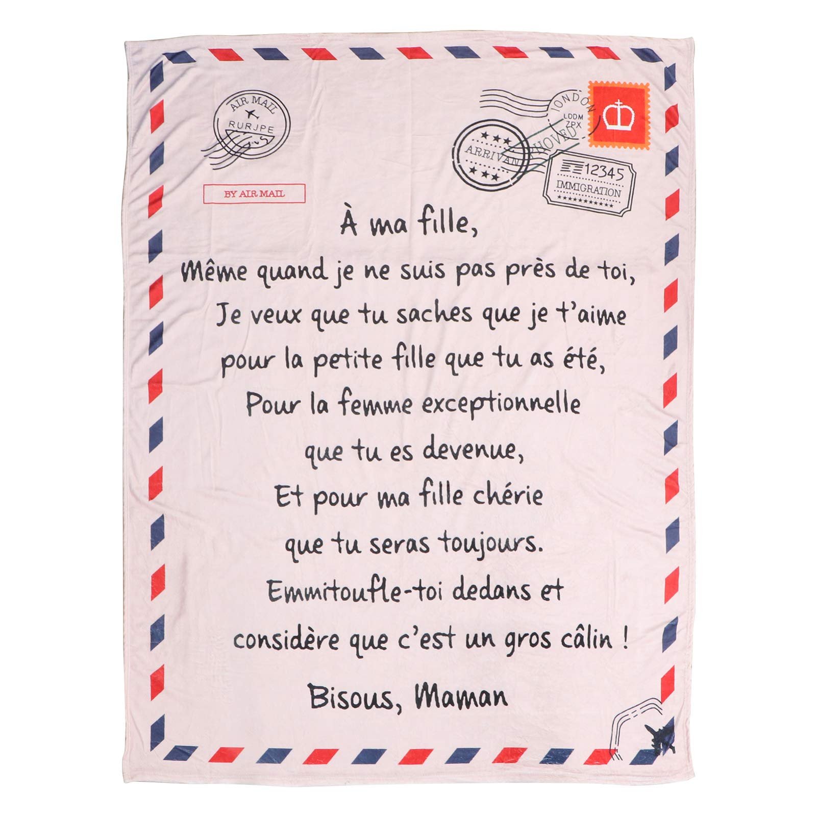 Couverture à motif lettres élégante et douce pour sublimer votre intérieur