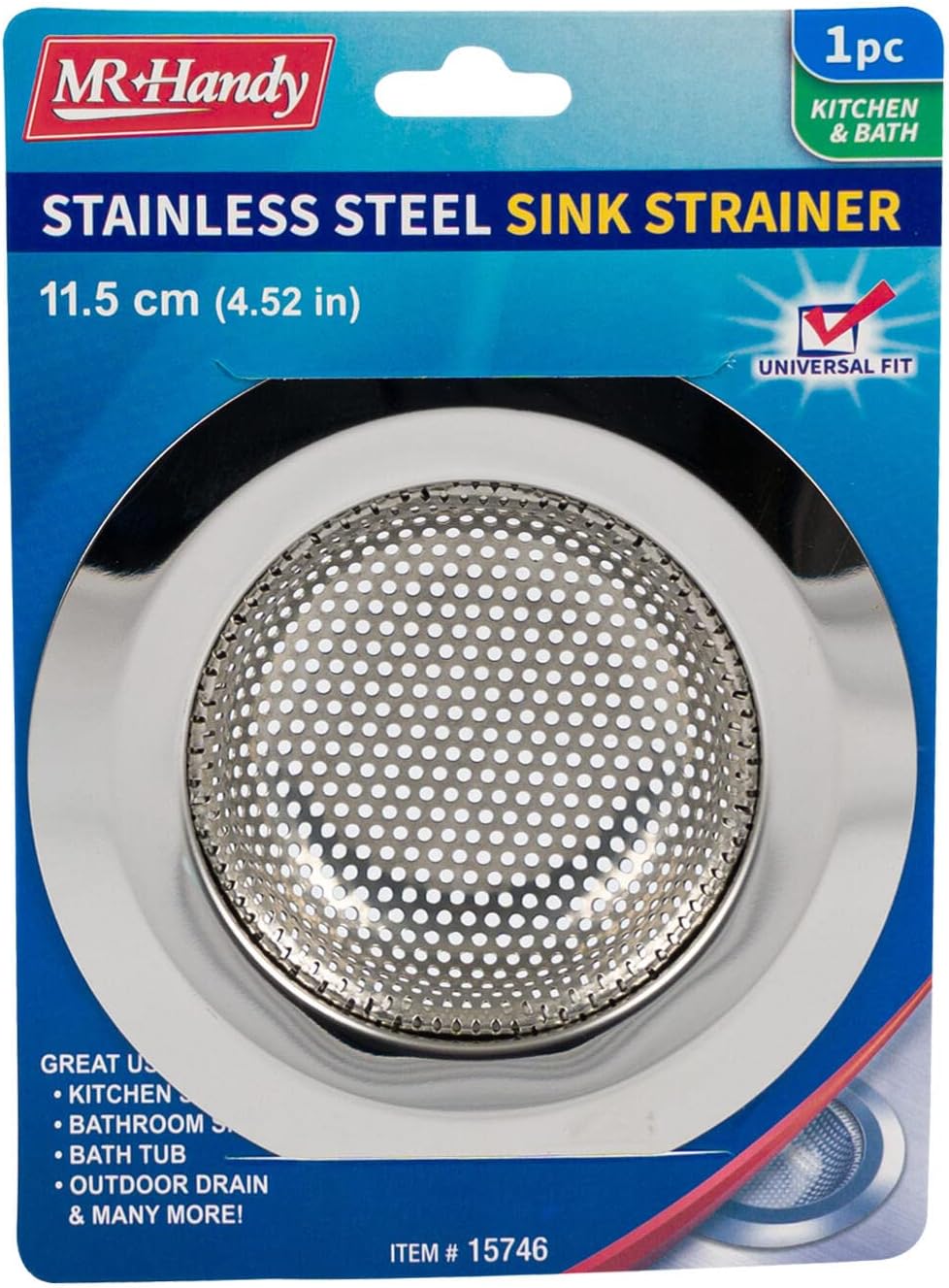 Handy Housewares 4.25" Durable Perforated Stainless Steel Kitchen Sink