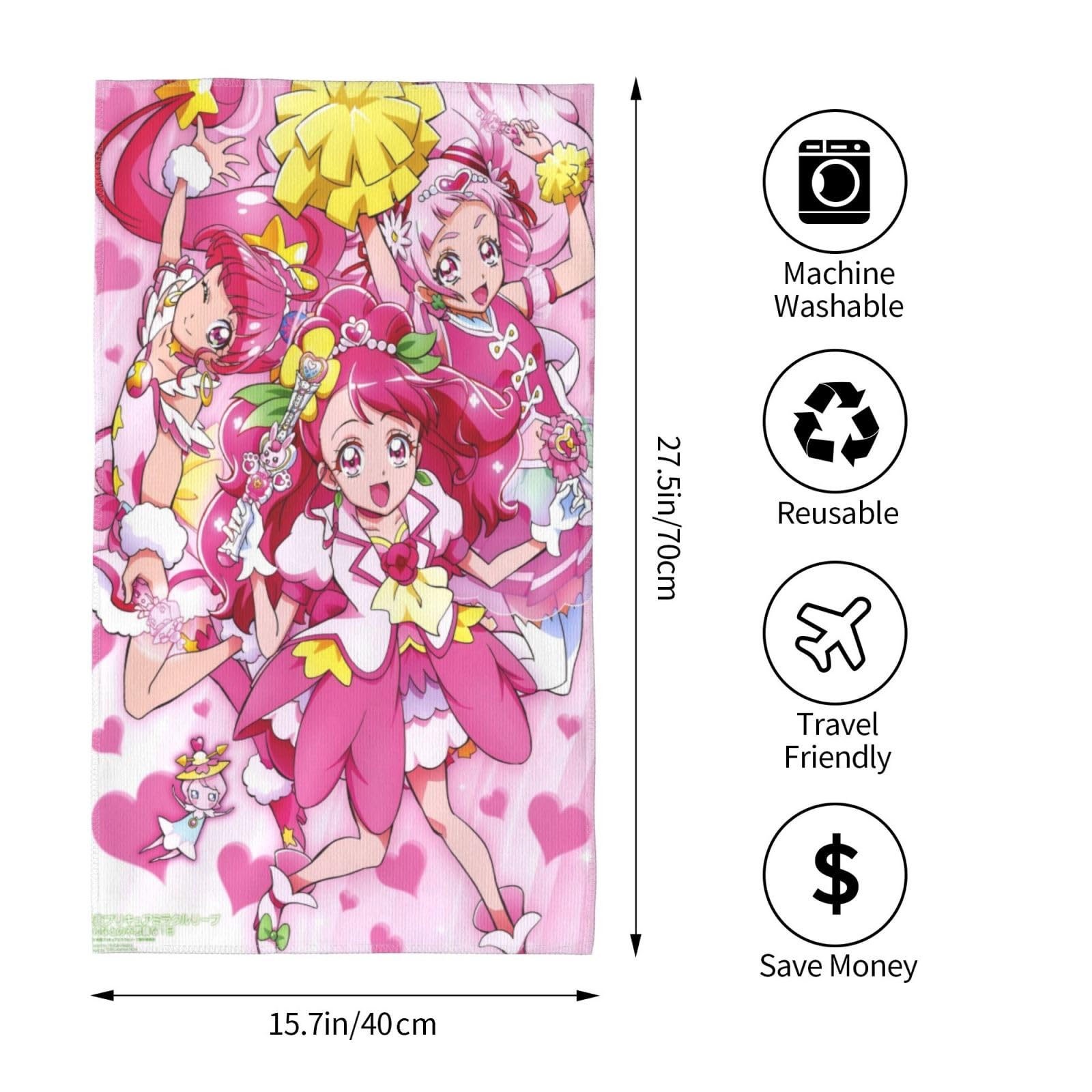 Amazon｜プリキュア (18) タオル フェイスタオル スポーツタオル 旅行