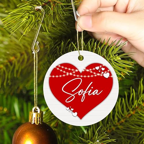 Vista 29 de BigTees Adorno de dinosaurio de Navidad 2023, adornos de Navidad personalizados, adornos de nombre de dinosaurio personalizados, decoración