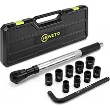 Offset Extension Wrench, 11 Piece 1/2" Offset Extension Wrench Impact for Electric Drill with 9 Impact Socket, 1/2" drive handle, Multifunctional Electric Ratchet Wrench, Slim for Tight Spaces