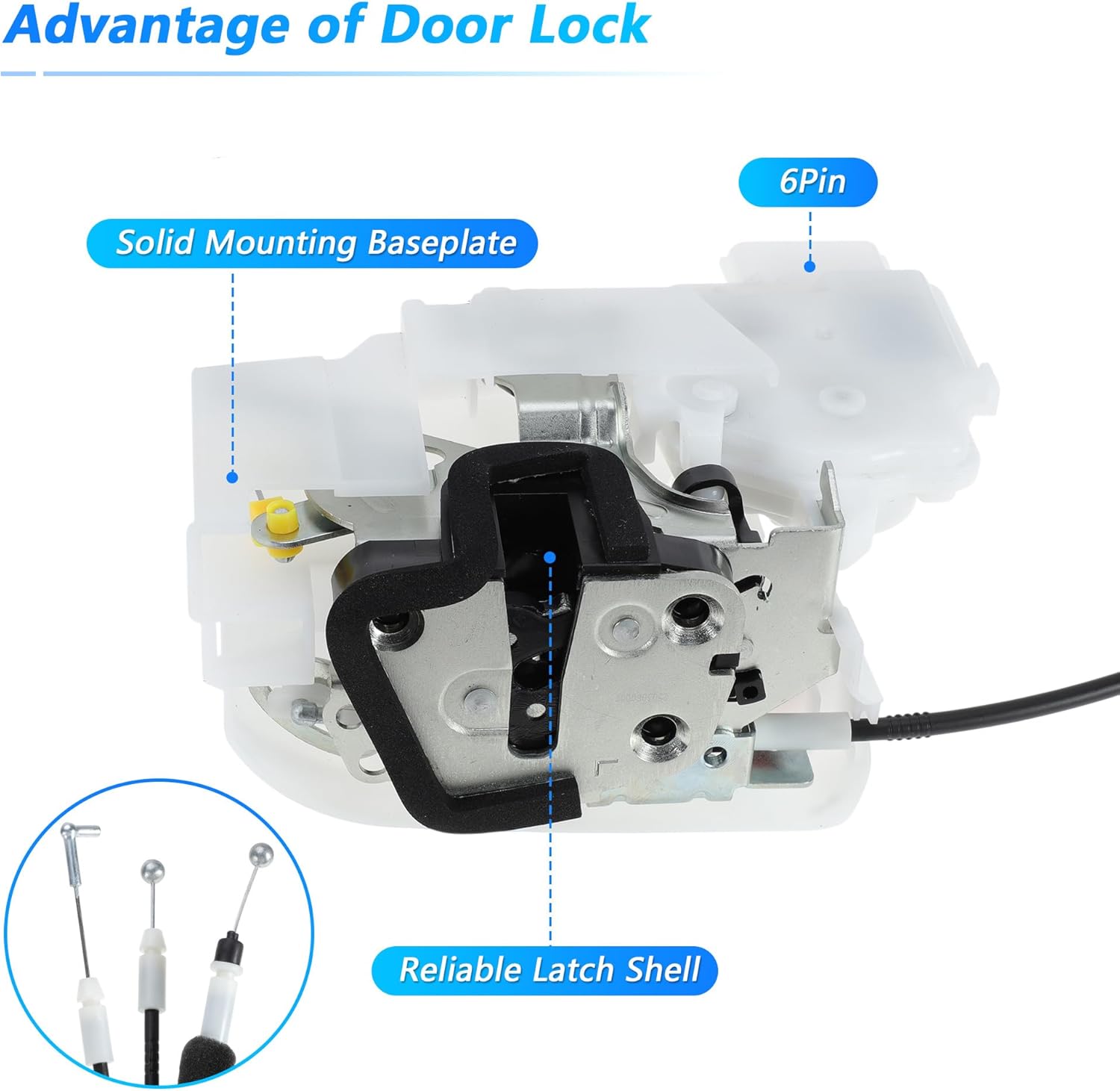 Front Left Power Door Lock Latch Actuator for Nissan Xterra 05-15 for Nissan Frontier 05-21 for Nissan Pathfinder Driver Side Door Lock Actuator Motor No.80501-EA000/80501-ZP00A