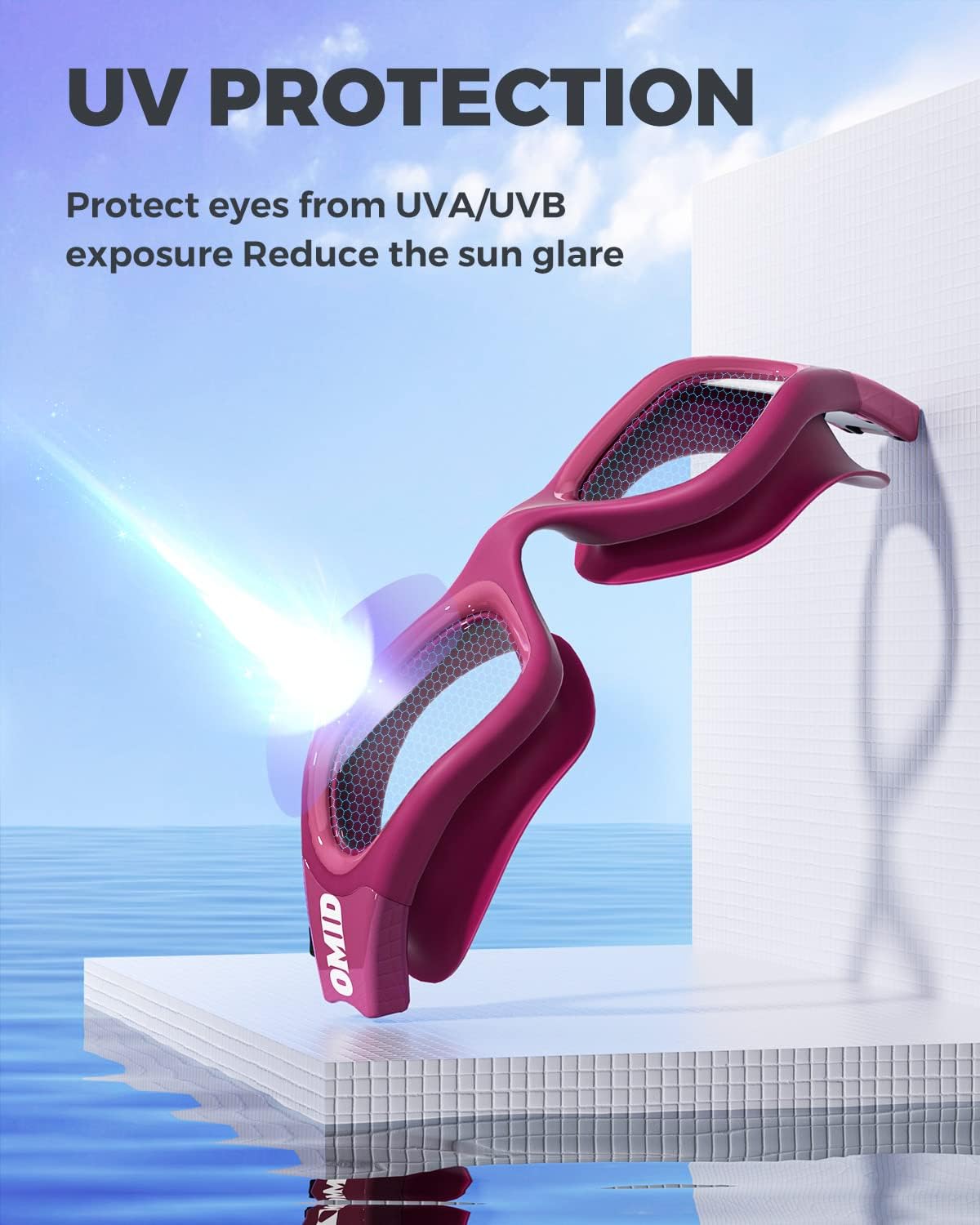 OMID Swim Goggles, P2 Lite Comfortable Anti-Fog Swimming Goggles for Men Women Adults Youth - Image 5