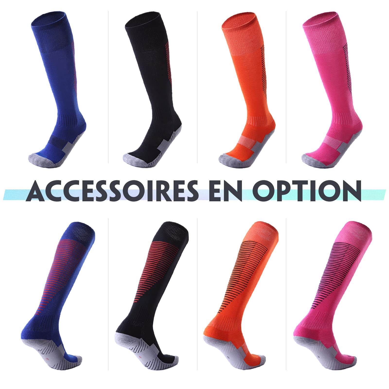 LAIFU Maillot Football Personnalisé Enfant Adulte Ensemble Foot Peut Être Personnalisé avec Votre Nom Numéro Équipe Logo