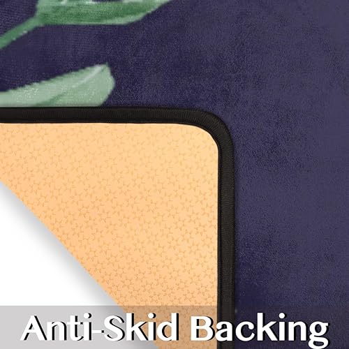 Miniatura 4 de Tapete de cocina clásico con patrones florales vintage 2 piezas acolchado antifatiga para suelo de cocina de 47 x 17 pulgadas29 x 17 pulgadas,