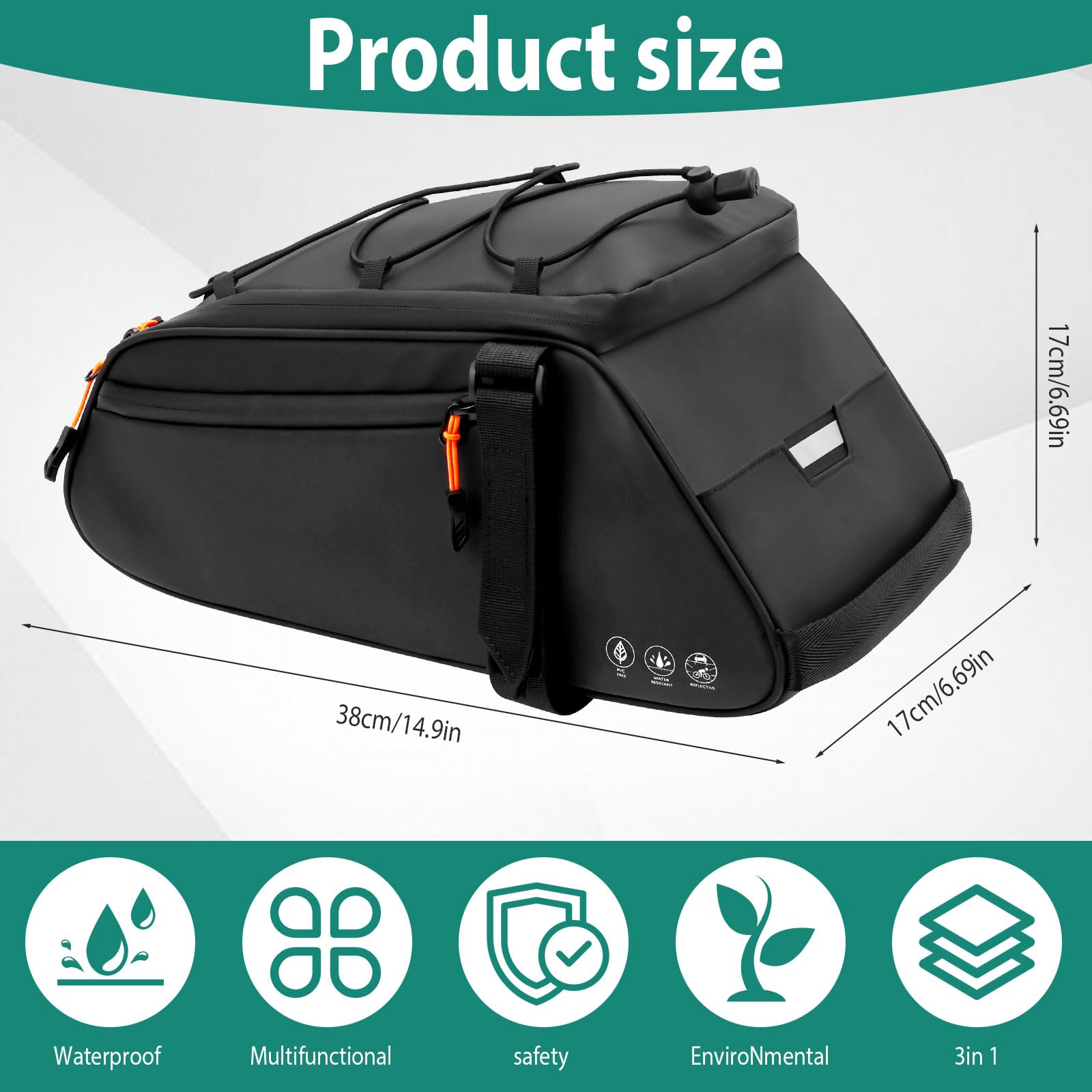 Portapacchi Bici Posteriore Sonhomay Borsa Portaoggetti Per Bici