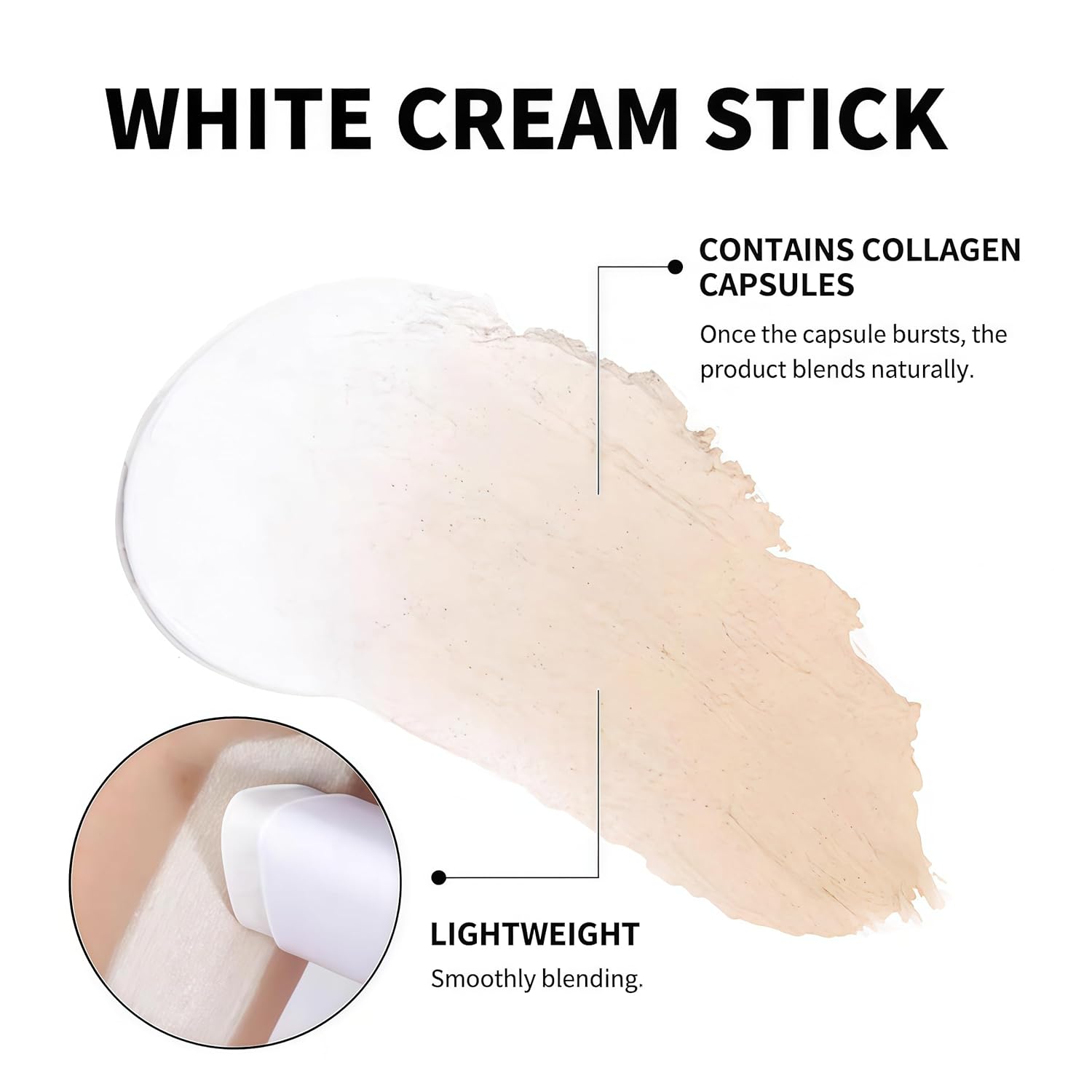 Color Changing Foundation Stick with Brush, 1 Fl Oz, Full Coverage Self Adjusting Makeup for Mature Skin, Travel and Daily Touch-ups
