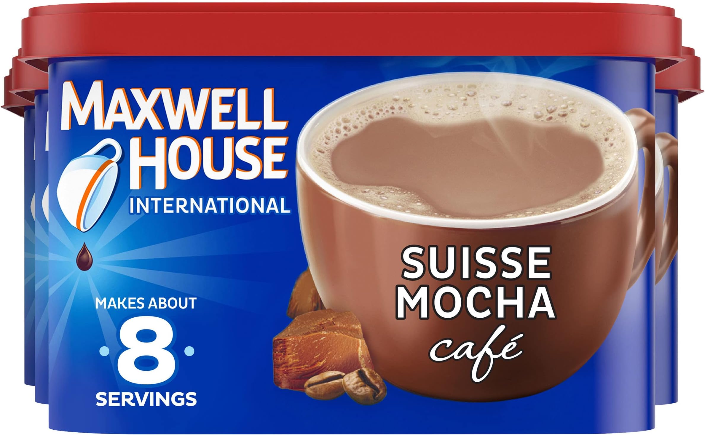 International Suisse Mocha Café-Style Instant Coffee Beverage Mix, 4 ct. Pack, 7.2 oz. Canisters