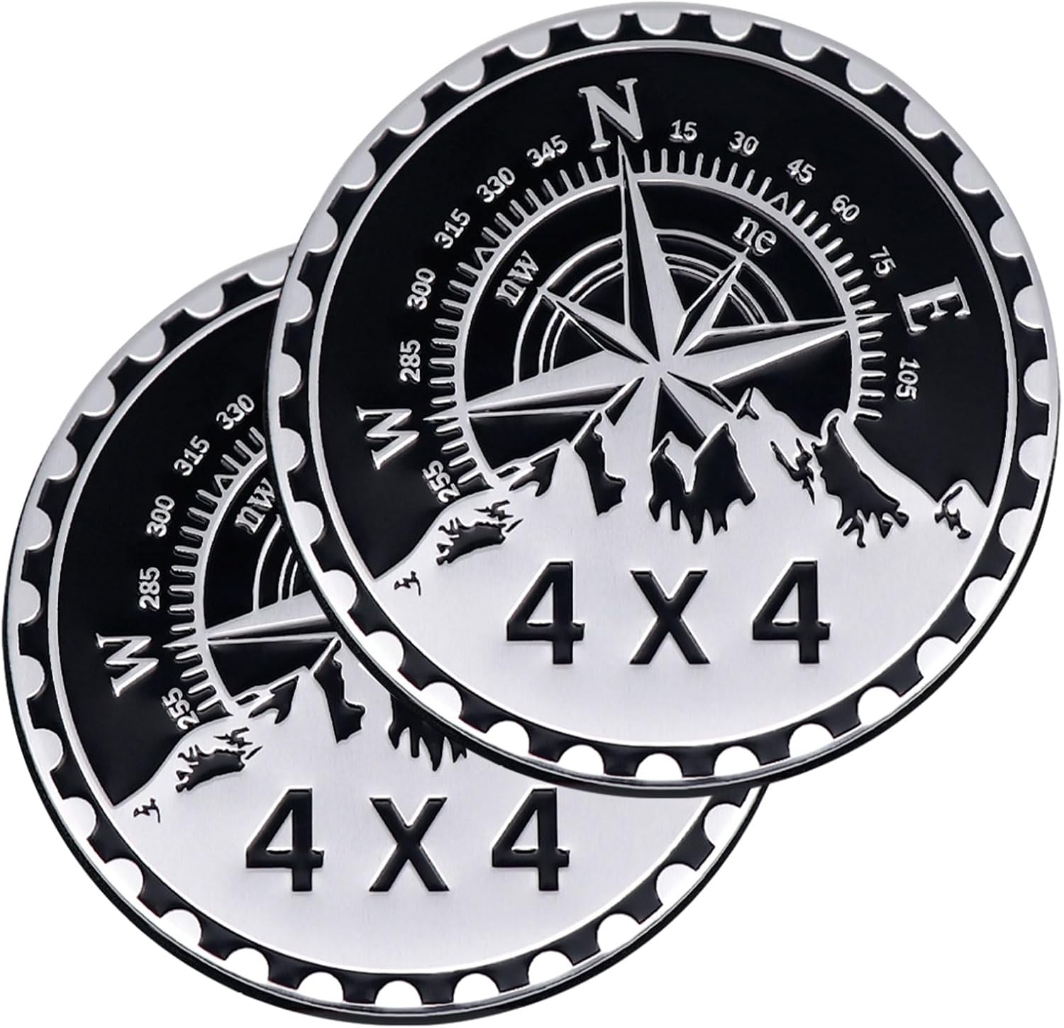 AutoBizarre 3D Raised Matte Black Metal 4x4 Emblem Badge Sticker for All Cars