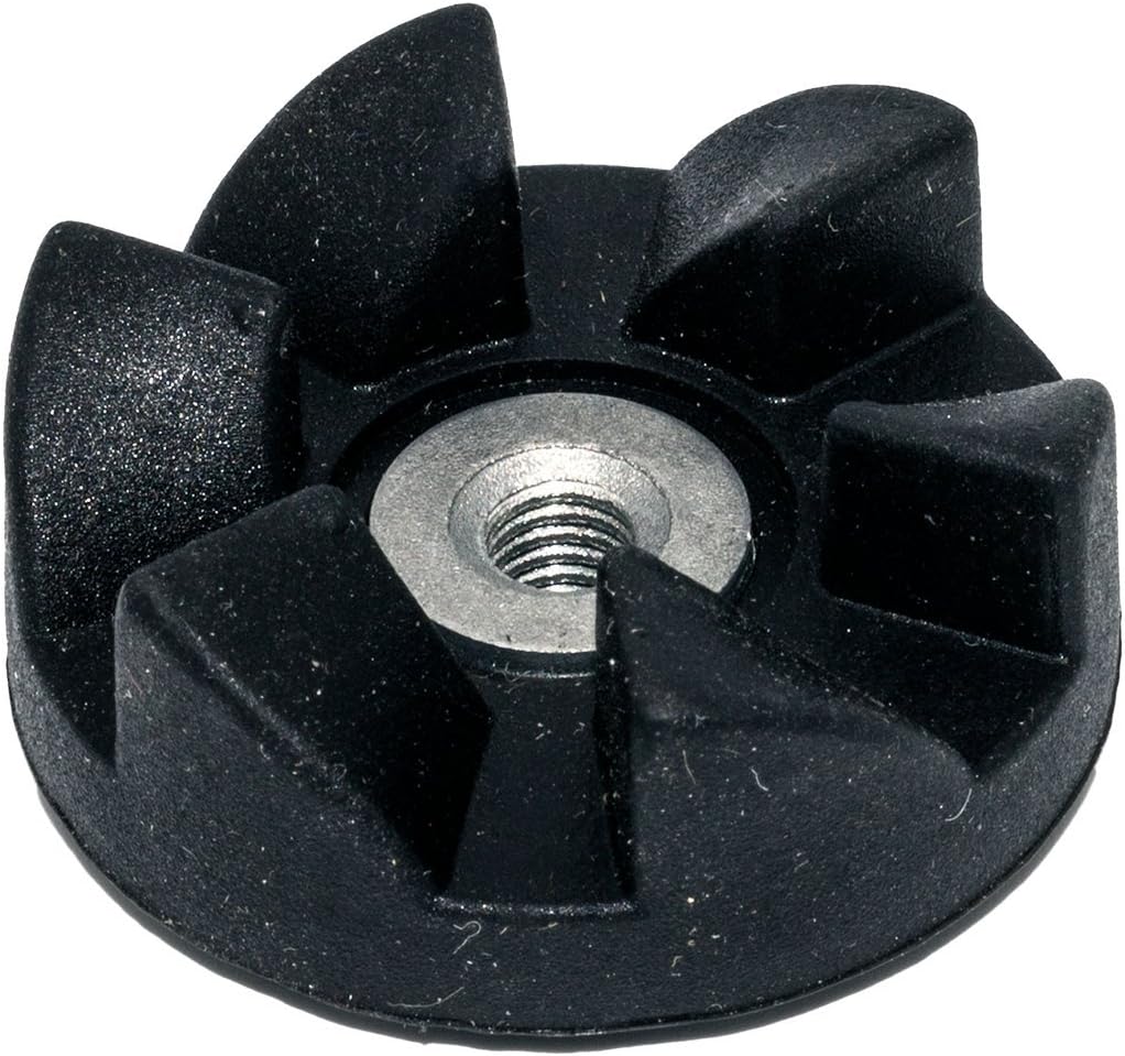 Close-up of a black rubber motor gear clutch.