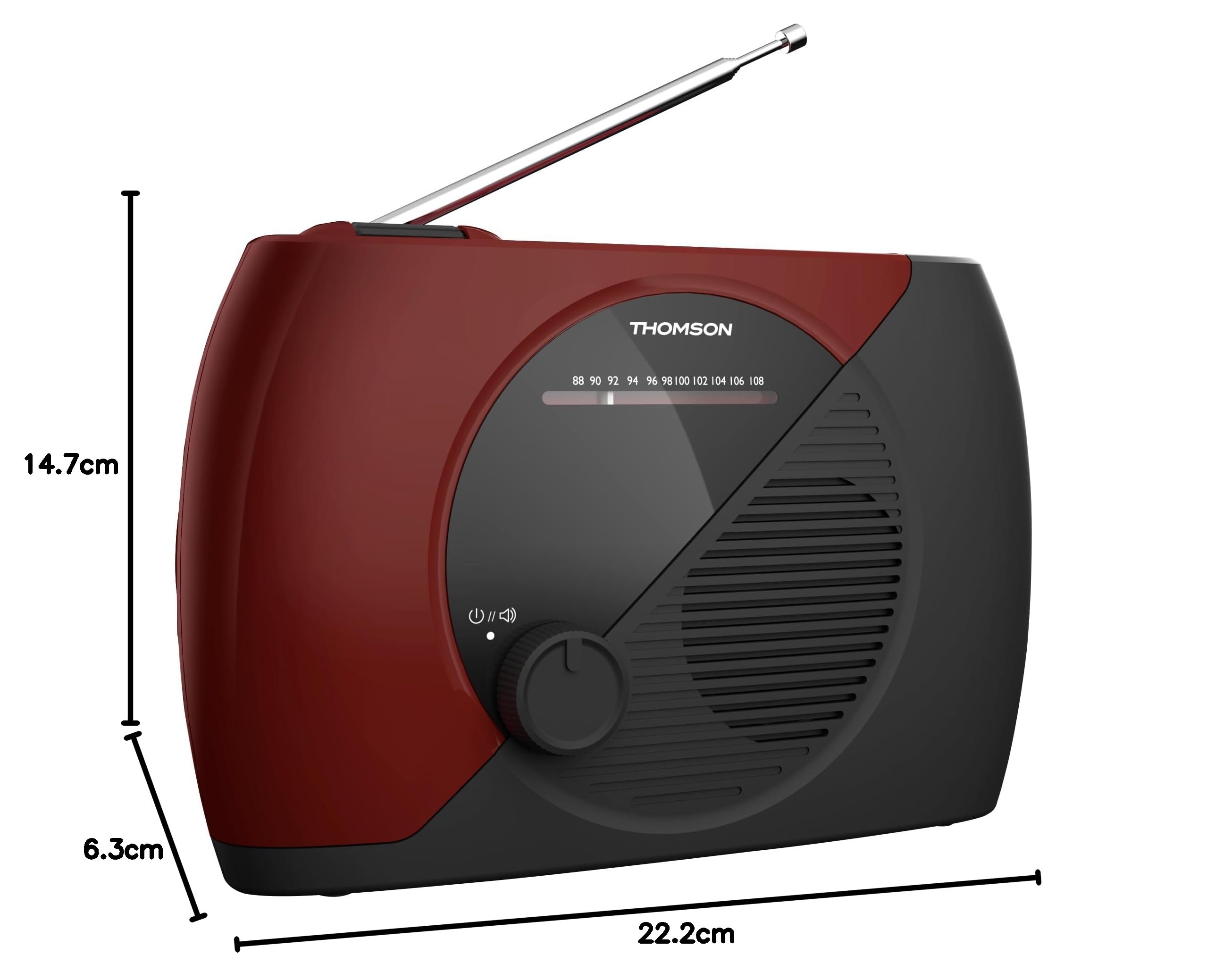 Radio analógica FM RT353 color rojo