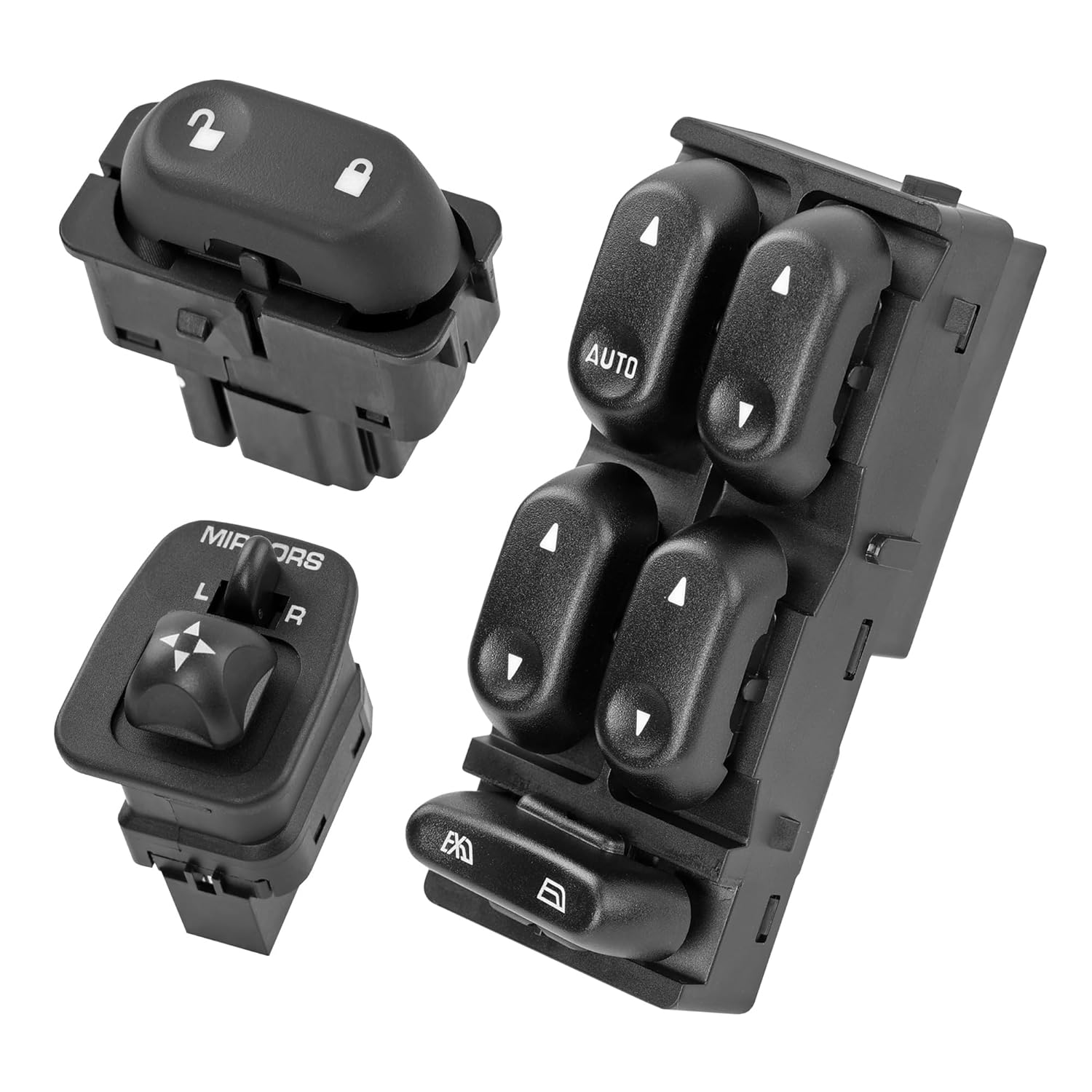 Master Power Window Switch & Door Lock & Mirror Switch Fit for Ford F250 F350 F450 F550 2002-2004, Excursion 2002-2005, Explorer & Mountaineer 2002-2003 Replaces 1L2Z14529BA, 1L2Z14028AA, F65Z17B676AB