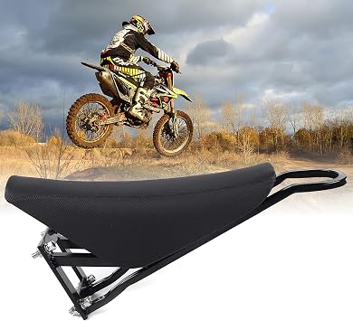 Motorcycle Saddle Seat, High Stability Stealth Bomber Frame Seat, Motorcycle Seat for Electric Mountain Bike Cruiser, PU & Iron