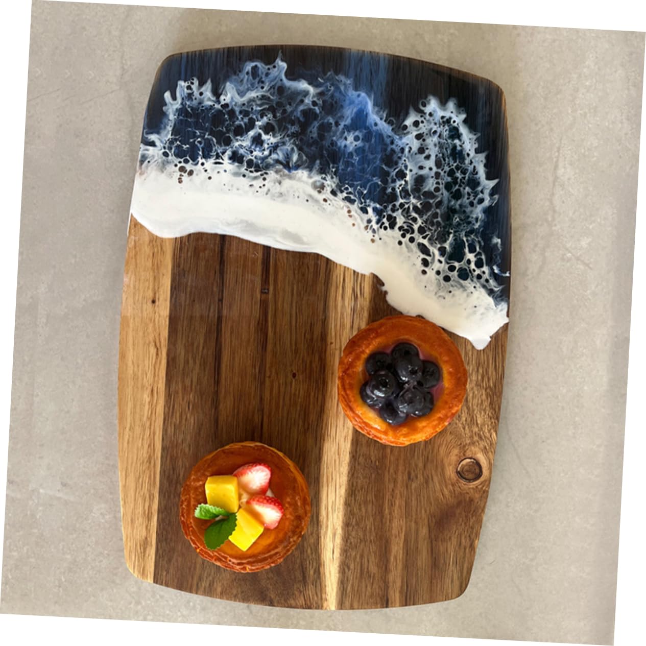 Tablero De Cortar De Madera Diseño Único para Cocina Tabla De Cortar Resistente Deformaciones para Verduras y Frutas para Cocineros y Elegantes