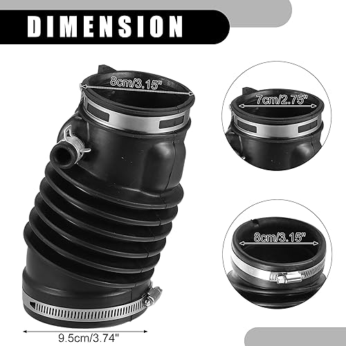 Miniatura 5 de Tubo de manguera de admisión para filtro de aire con abrazaderas 17228-RDA-A00 - Filtro de motor de automóvil Tubo de manguera de conducto de