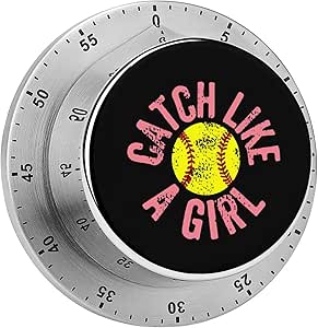 Amazon.com: Catch Like A Girl Softball Stainless Steel Countdown Timer ...