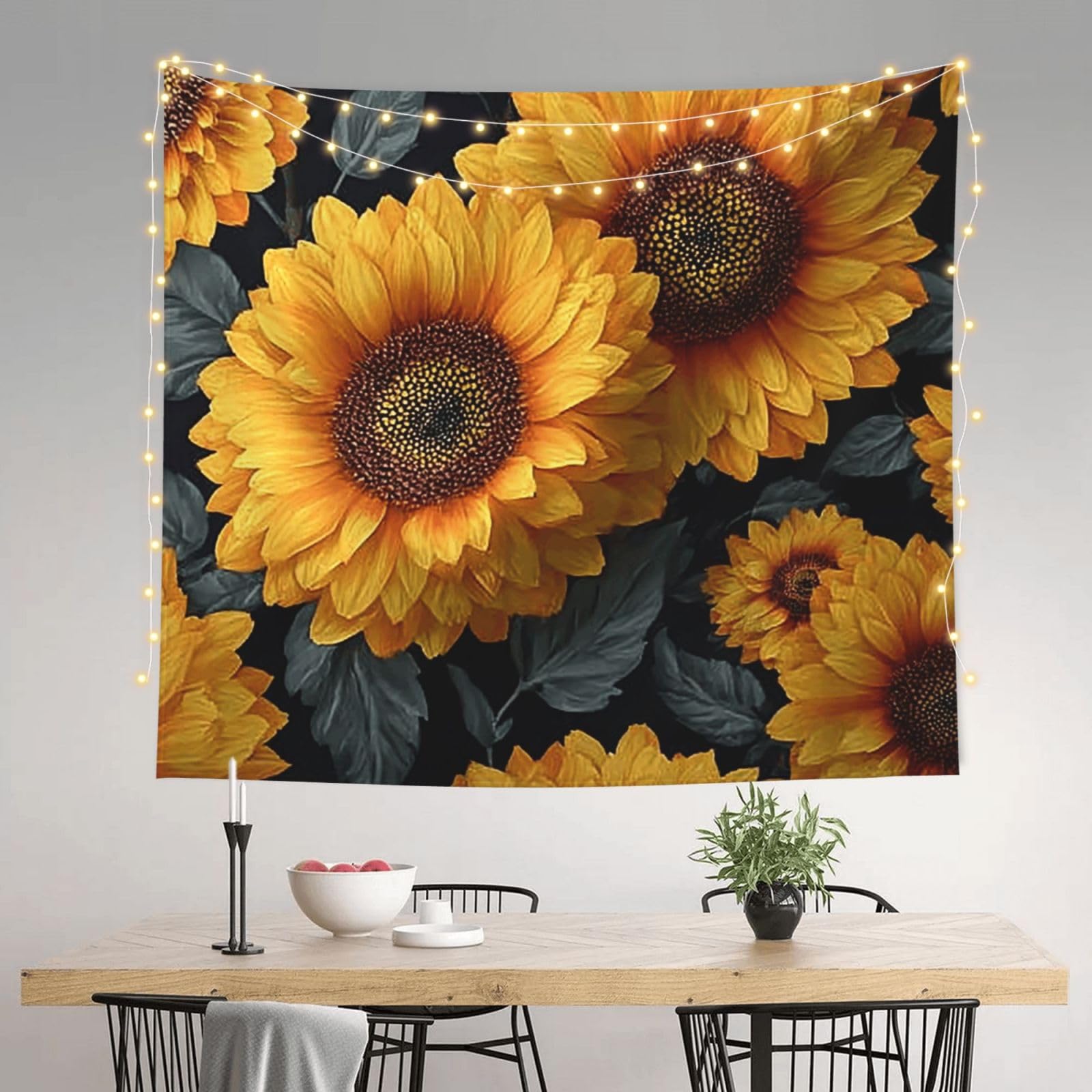 HJKJKKJ Tapestry 152 X 130 CM Aesthetic Wall Tapestrys for Bedroom sunflower Tapestries Hanging Wall Art Blanket Home Decor Tapestry for Living Room Dorm Office