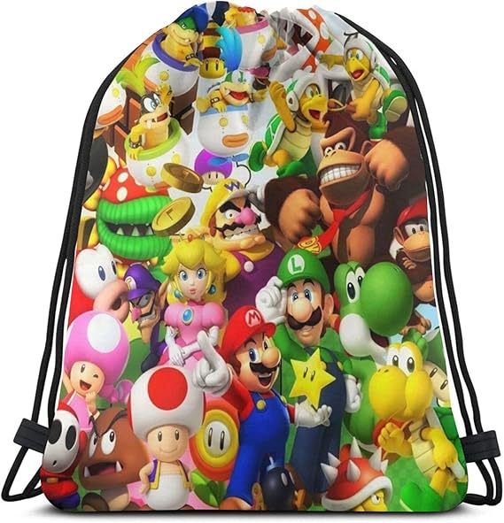 Amazon Co Jp 軽量 スーパーマリオ ナップサック ジムサック スポーツバッグ プールバッグ 体操服入れ 大容量 部活 ジム 遠足 キャンプ 水泳 アニメ グッズ 雑貨 男の子 女の子 ファッション