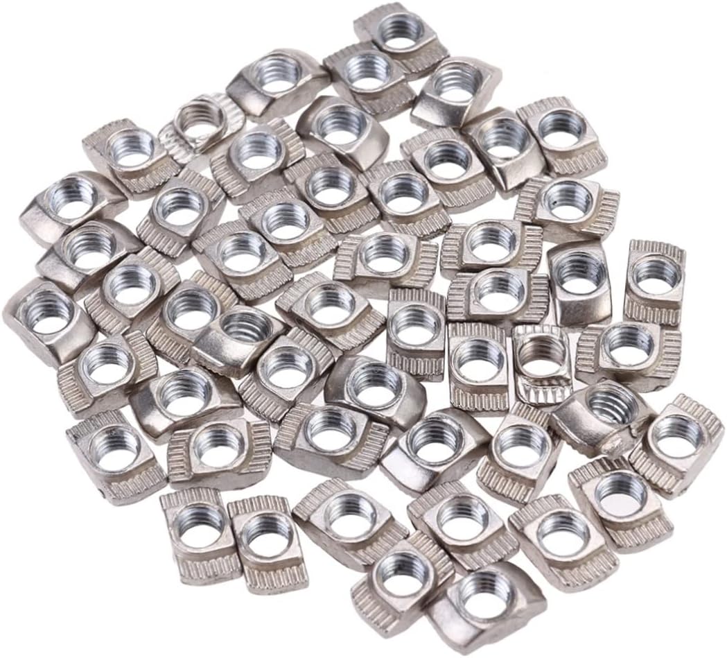 300pcs Aluminum T-Nuts Thread for European Extrusions Plated Installation for T-Slot Systems