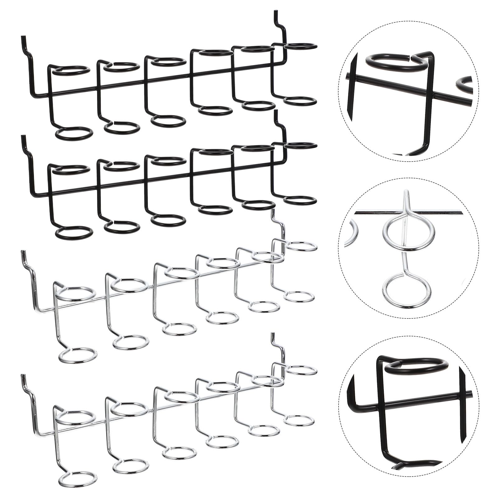 Organizzatore per Utensili da Parete, 4 Pezzi, Acciaio Inox