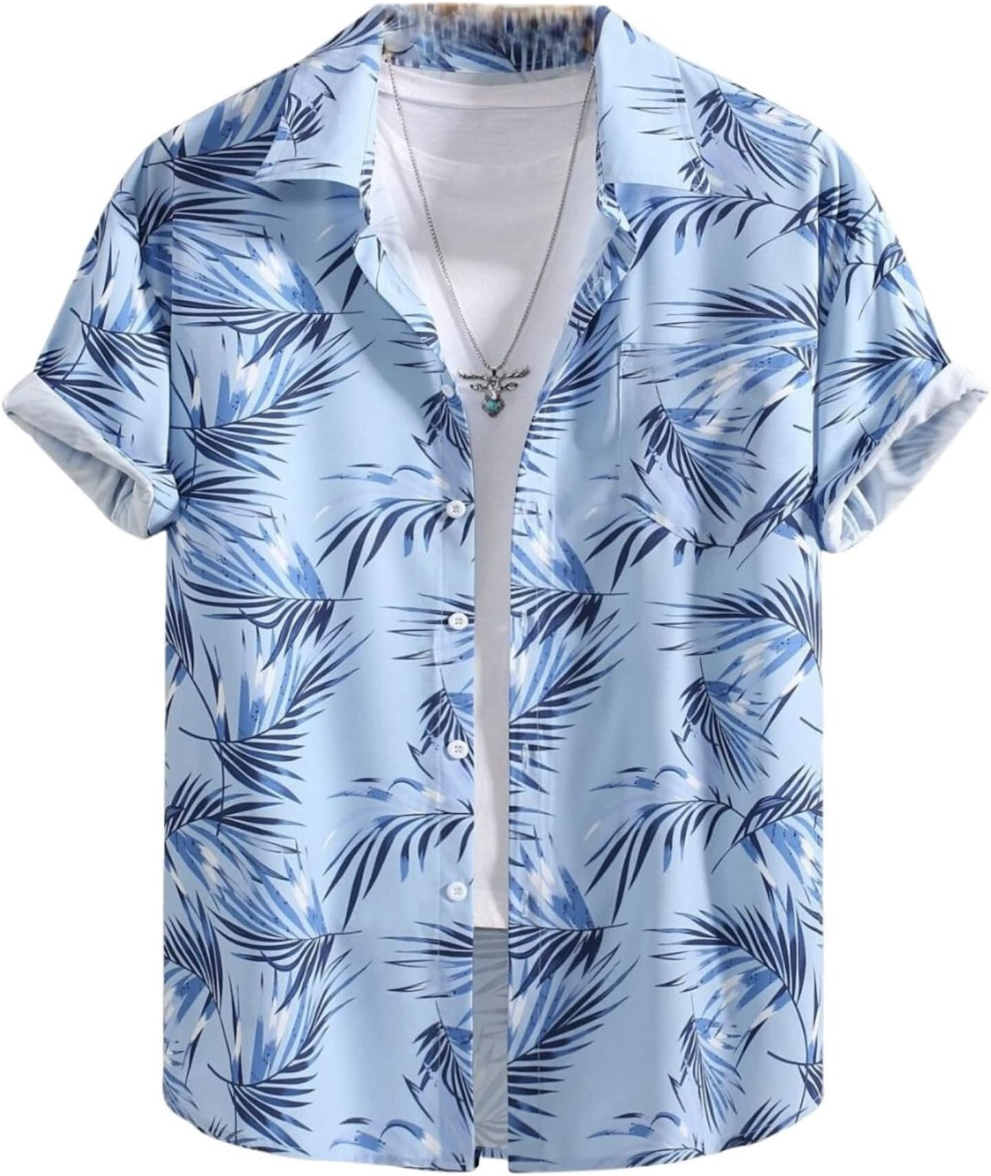 OM SAI LATEST CREATIONMen's Casual Cotton Shirt – Button Down Summer Shirt for Men | Lightweight Textured Fabric | Perfect for Daily & Weekend Wear