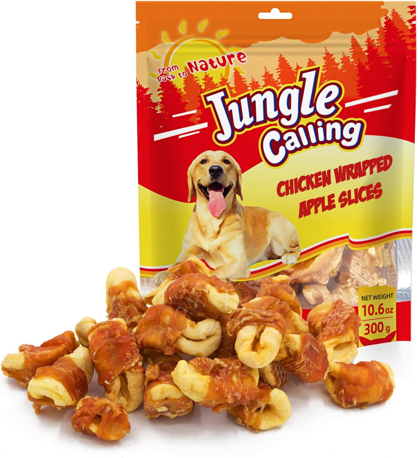  Chicken Wrapped Apple Dog Treats, Gluten & Grain-Free