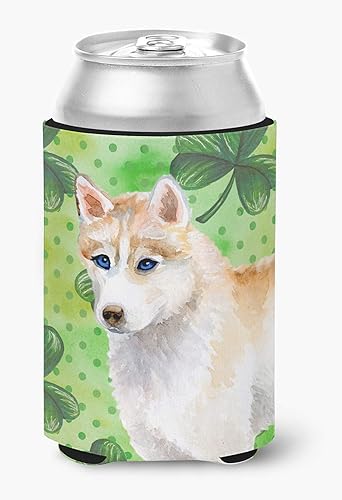 Caroline's Treasures BB9829CC - Abrazador de latas o botellas de husky siberiano, verde, multicolor