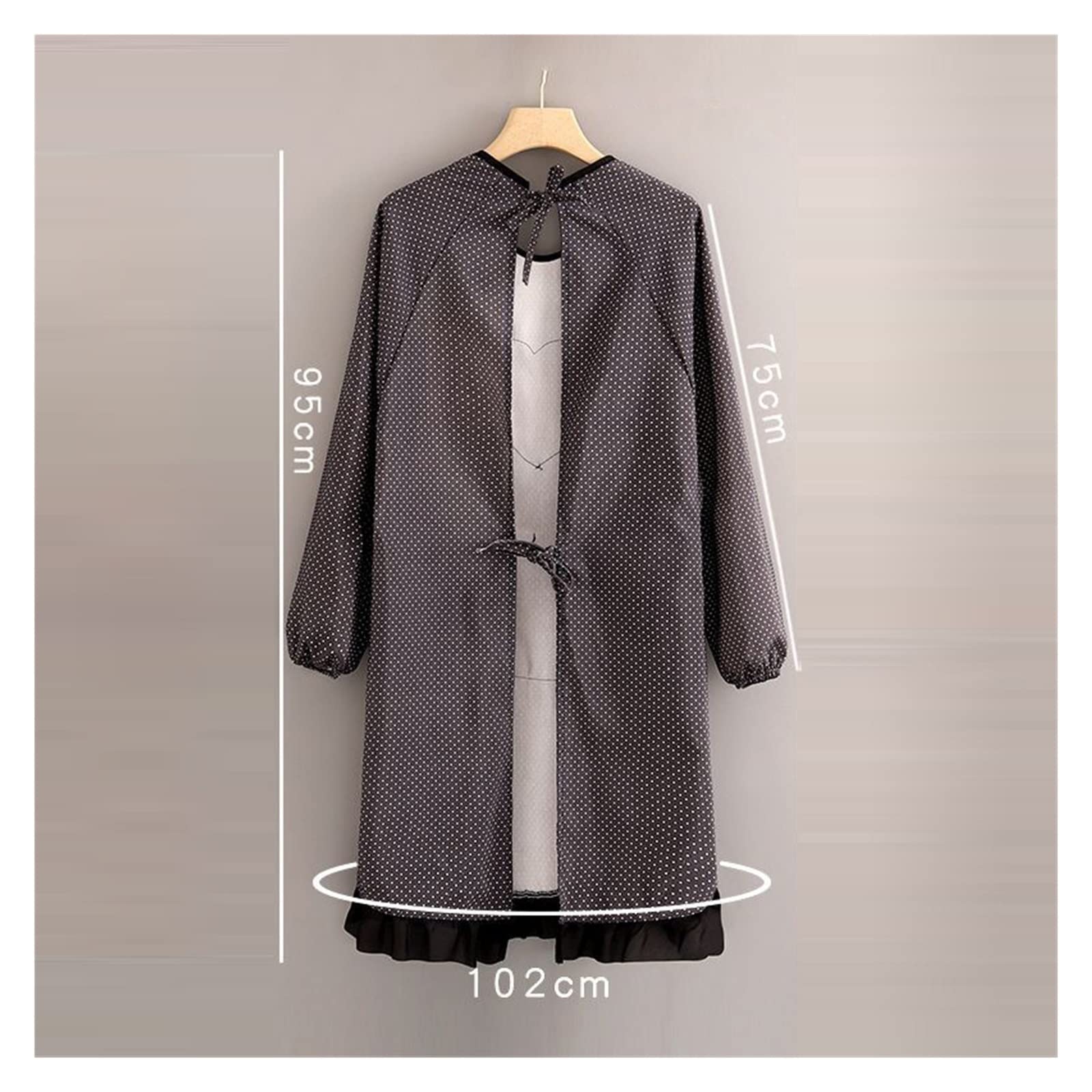 Long Sleeve Apron Women Korean Pockets Portable Cleaning Tools