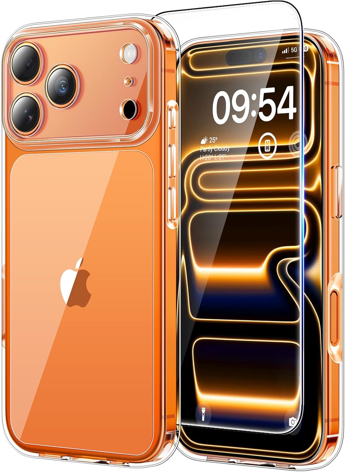 TAURI for iPhone 17 Pro Max Case 6.9" with 1-Pack Screen Protector, Camera Lens Full Protection, Military-Grade Protection, Shockproof Transparent Back Bumper Phone Cover - Clear