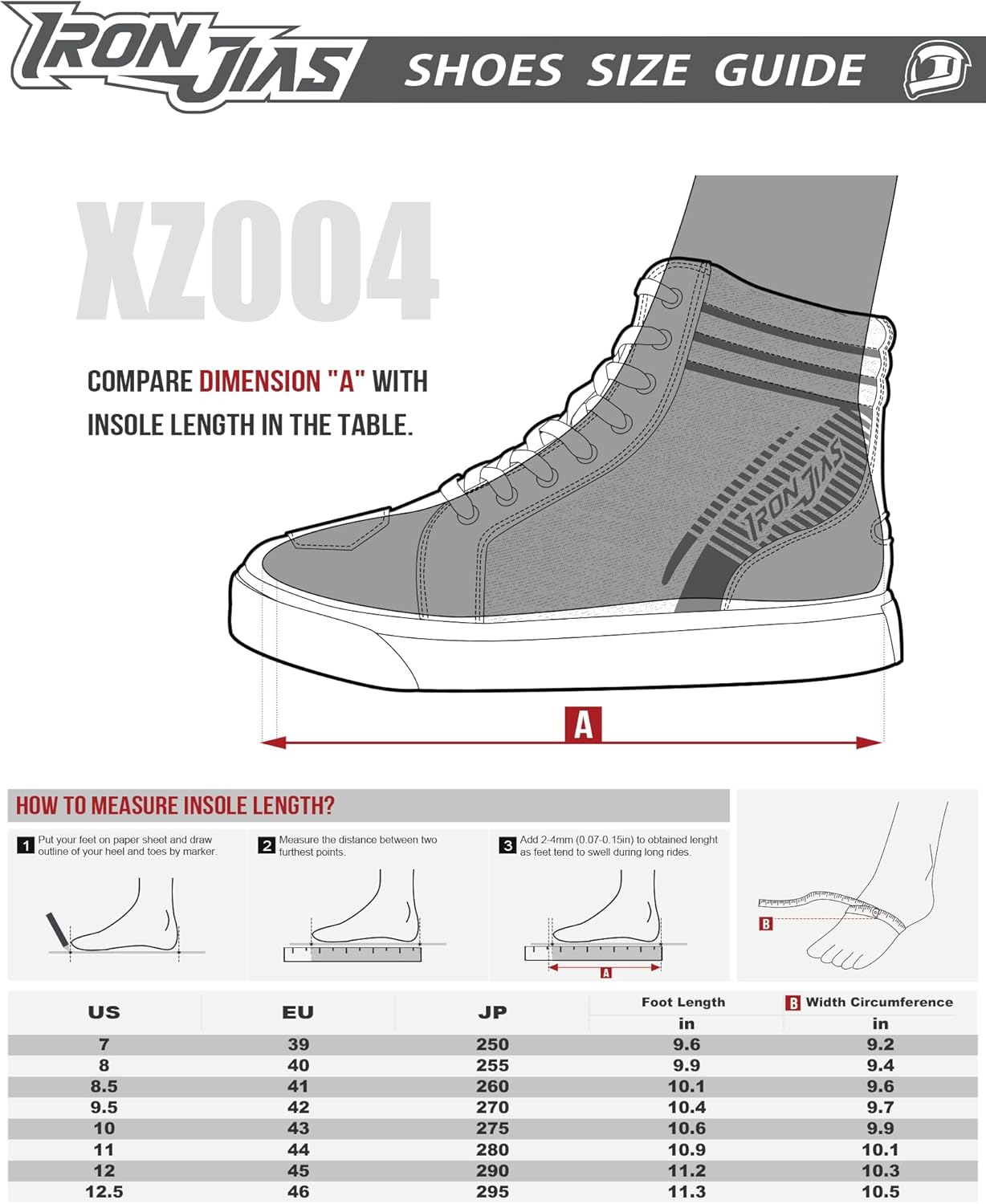 IRON JIA'S Motorcycle Shoes for Men, Anti-Slip Breathable Street Casual Motorcycle Riding Boots with Side Zipper, Ankle Support, Shift Pads Black 11 - Image 8