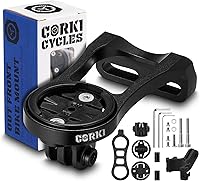 Vista 8 de corki Cycles Out Soporte de bicicleta extendido para bicicleta delantero compatible con Garmin Wahoo Bryton Cateye Bike Computer Compatible