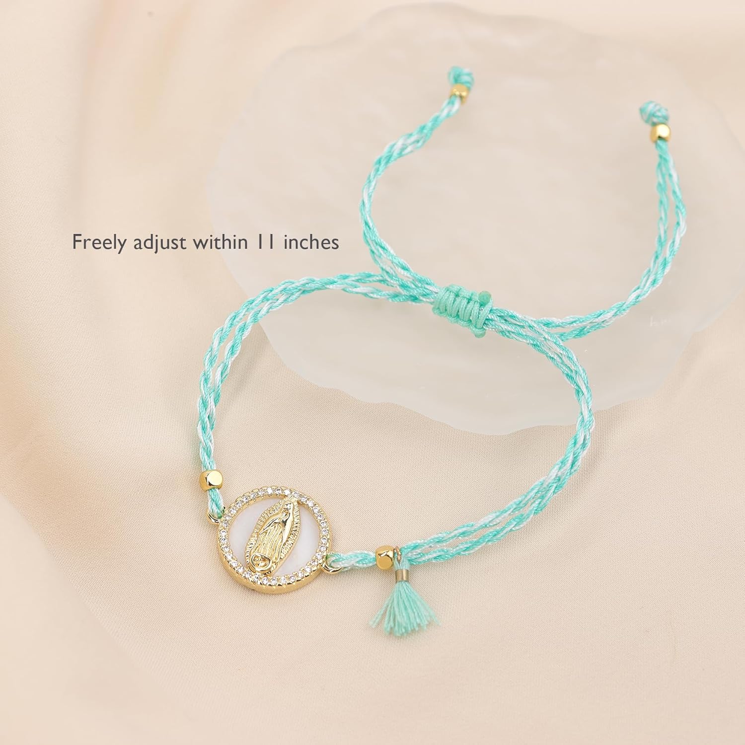 Gold Coin Pearl Adjustable Bracelets for Women, Boho Charm String Weave Summer Beach Jewelry Gift. - Image 3