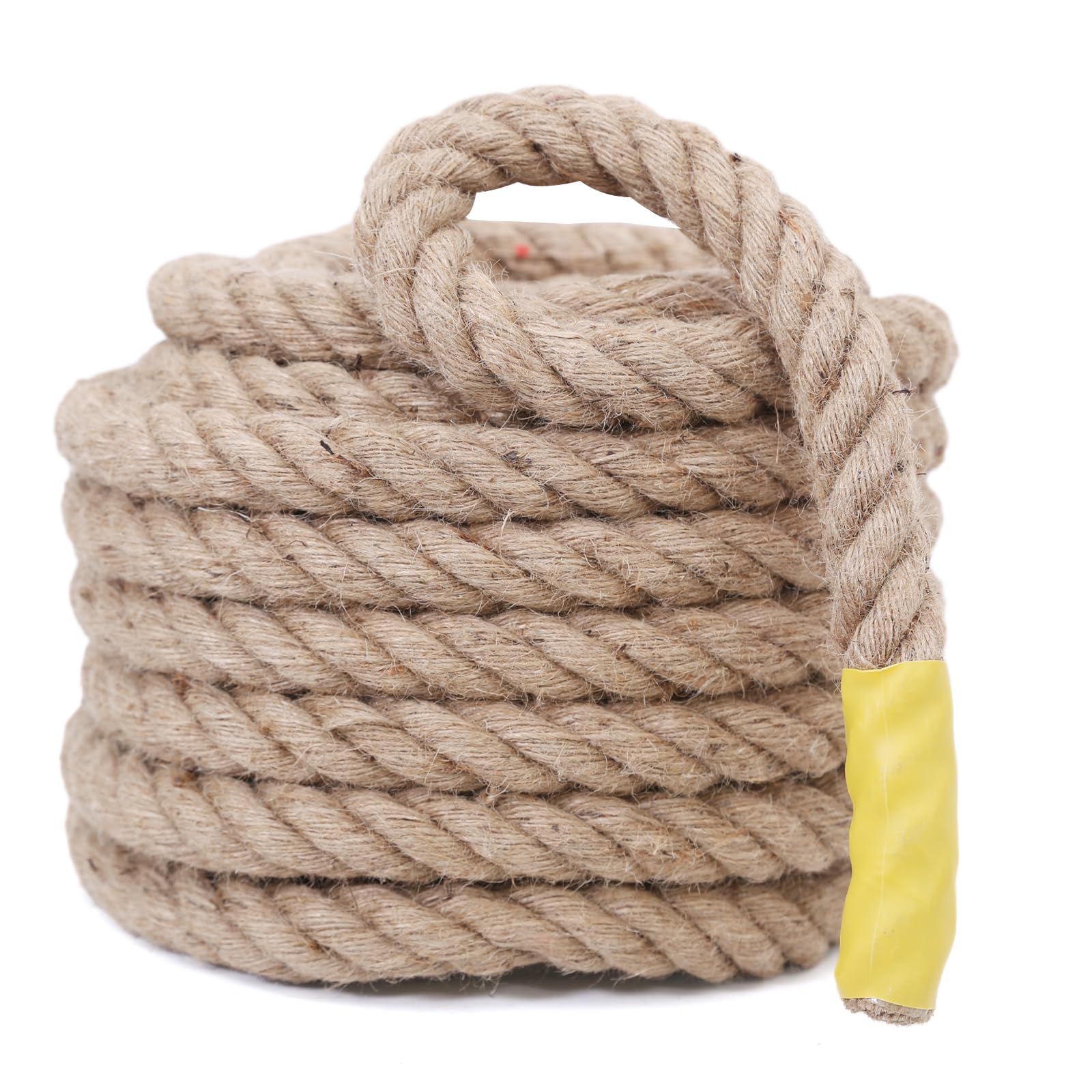 Meidansini 20mm Jute Rope, 32.8 Feet Natural Hemp Rope Twisted Manila Jute Twine for Crafts, Porch Swing/Hemp Rope for Decor, Railing, Docks, Landscaping