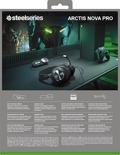 Vista 10 de SteelSeries Arctis Nova Pro - Auriculares para juegos multisistema Xbox - Controladores de alta fidelidad premium - Audio de alta resolución - 360