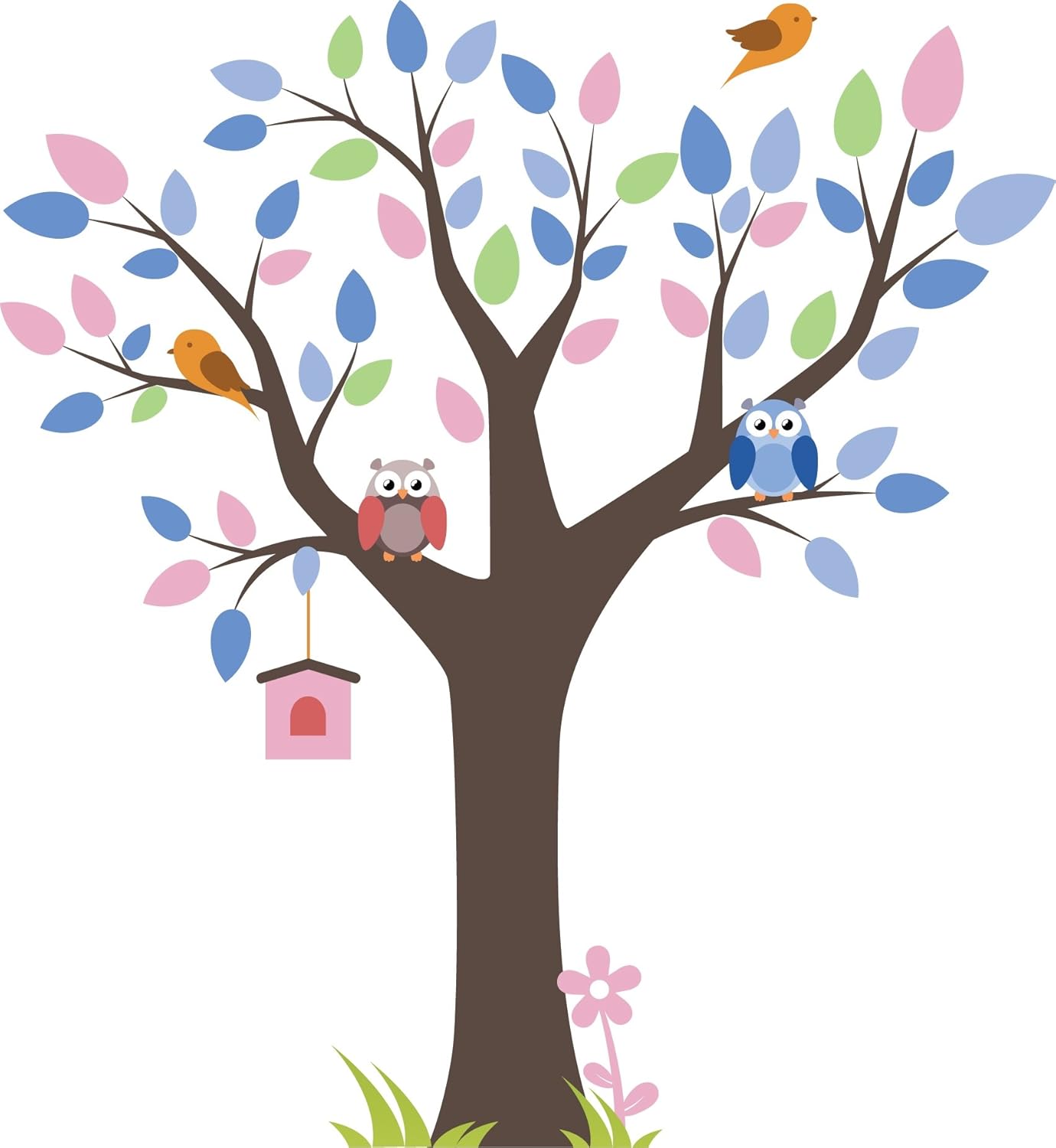 Bold Tree & Owls Wall Stickers Amazon.co.uk DIY & Tools
