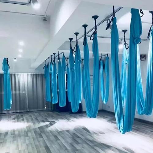 Miniatura 2 de Juego de columpio de yoga aéreo, hamaca de inversión resistente, columpio sensorial para interiores y exteriores, para yoga y pilates, correas