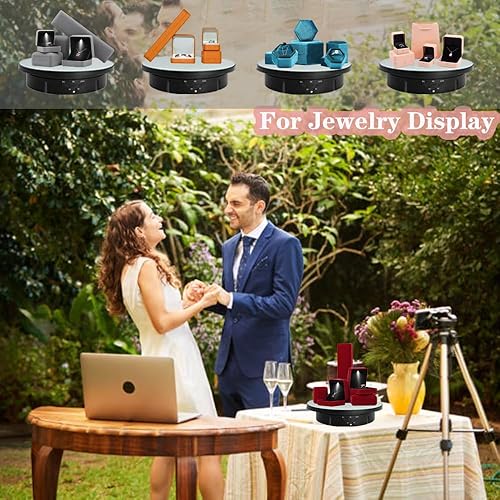 Miniatura 34 de JAYEGT Soporte de exhibición giratorio motorizado 2 en 1 con cubierta de espejo de repuesto de 5.74/8.66 pulgadas, carga máxima de 22 libras